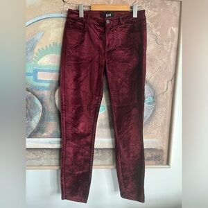 Paige Velvet Verdugo Ankle Pants size 28